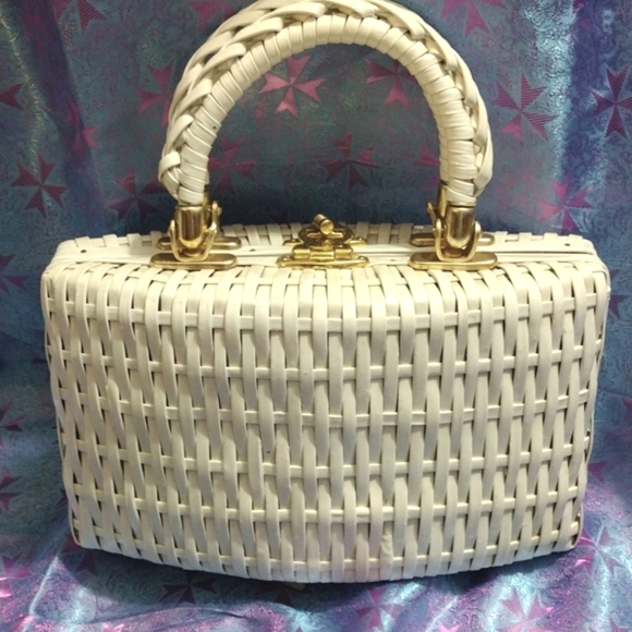Vintage Rattan Wicker Bag - Picture 1 of 9